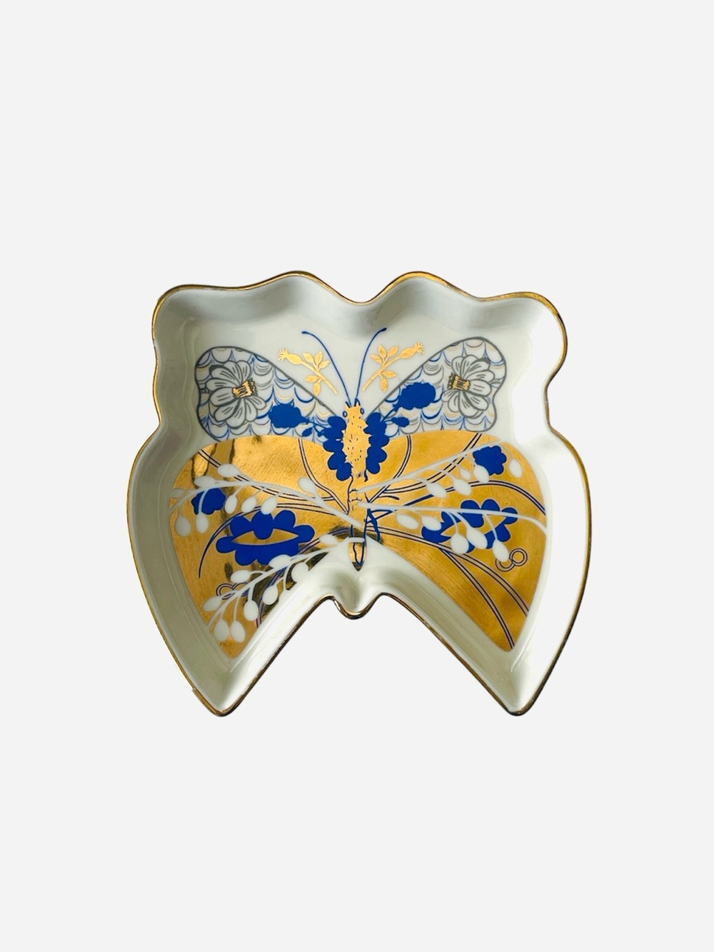 Anthropologie X Lauren McIntosh Butterfly Trinket Catch all Dish Stoneware